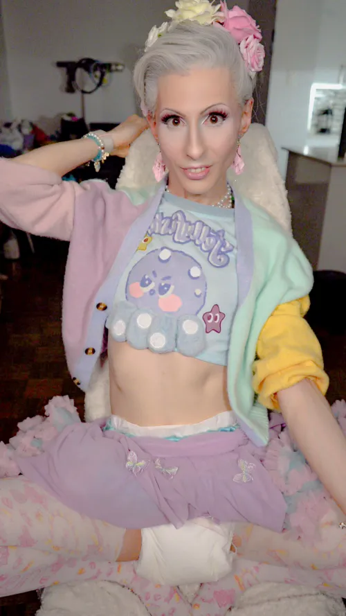 The outfit I'm forced to wear to ballet class, every pirouette will betray my crinkly secret  by diaperlovely