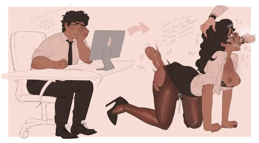The pipeline from overworked desk jockey, to overstimulated cock jockey is a slippery one. But dont worry, you'll be happier once you fall (lacryboy) posted by Nodicklikegirldicks