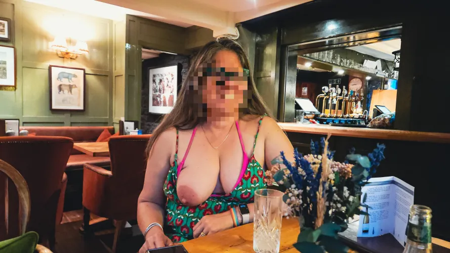 The pub had books (and boobs), that makes it a library right?  by naughty3some