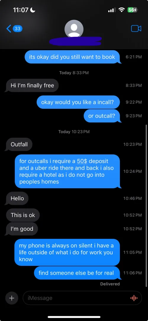 the response times alone shouldve told me ‍♀️ by Cryspiitzz