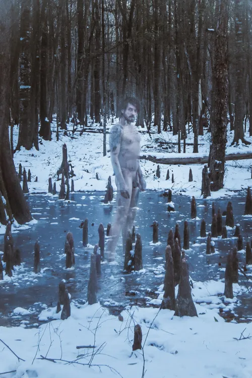 The silence of snow captivates the ghost of the swamp by Hunter_explores