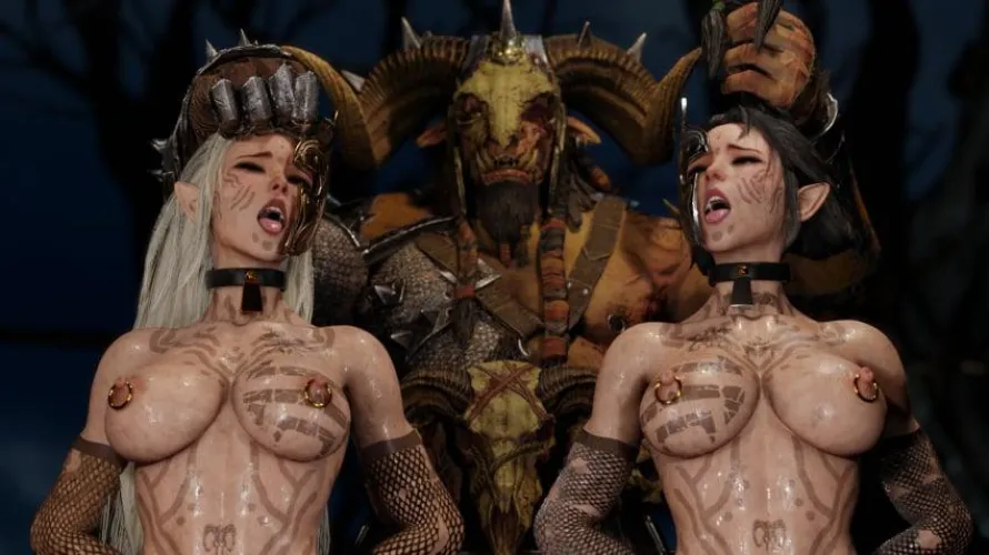 The sisters of twilight have finally met their match. The beastmen hordes have captured them, and a fate worse than death awaits. And yet, their elven cunts leak at the idea of their enslavement (soboro) by Nodicklikegirldicks