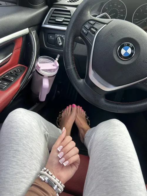 The trucker next to me got a tease  by BareStrideWalk