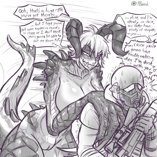 The true danger of Deathclaws [FM] (art by PlasmidHentai) by Pseu-do69