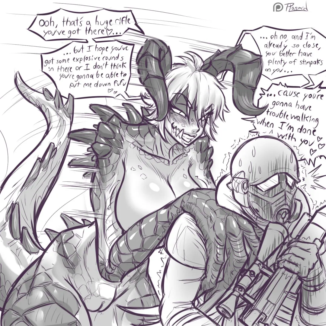 The true danger of Deathclaws [FM] (art by PlasmidHentai) posted by Pseu-do69