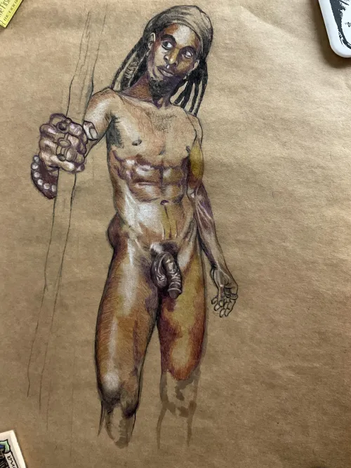 The warlock (Study in ball point pen/white colored pencil) by ArticleOpposite4852