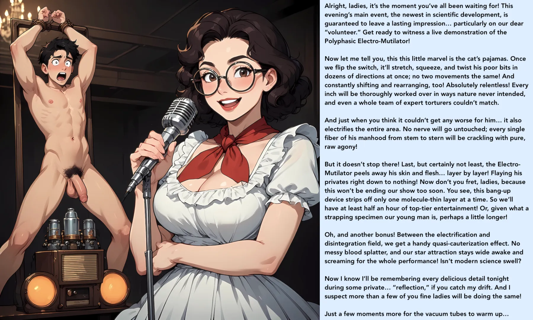 The wonders of science can be quite entertaining [Sci Fi/Dieselpunk][AI Image] (punishment81 on ImageFap) posted by MasticatrixPenalty