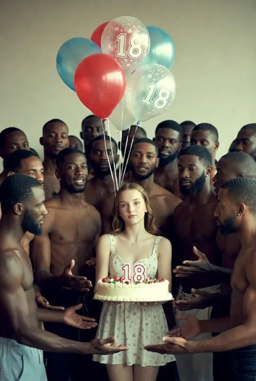 There must be more than 18 black men, and it must be on the sacred land of Africa so that she may receive nature's blessing to be fertile and bear many children.
Art by Turbulent-Cold9872