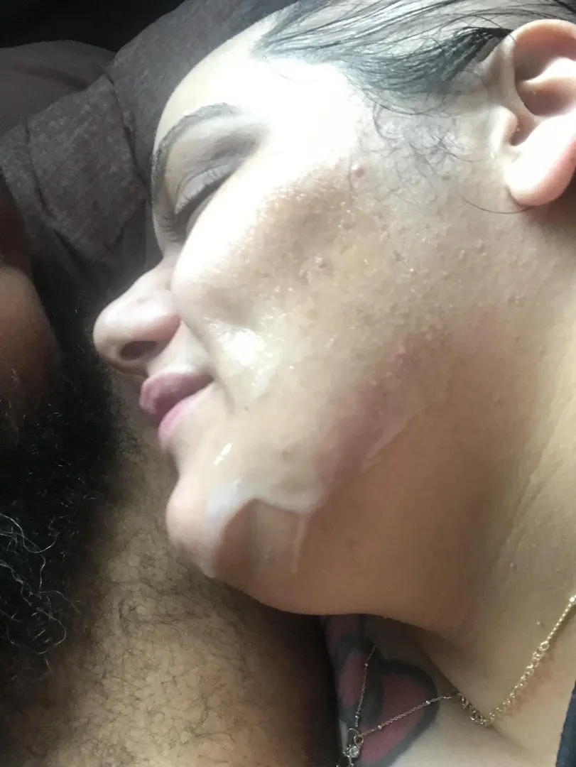 Thick creamy load on Rican baby mama face posted by teejefe