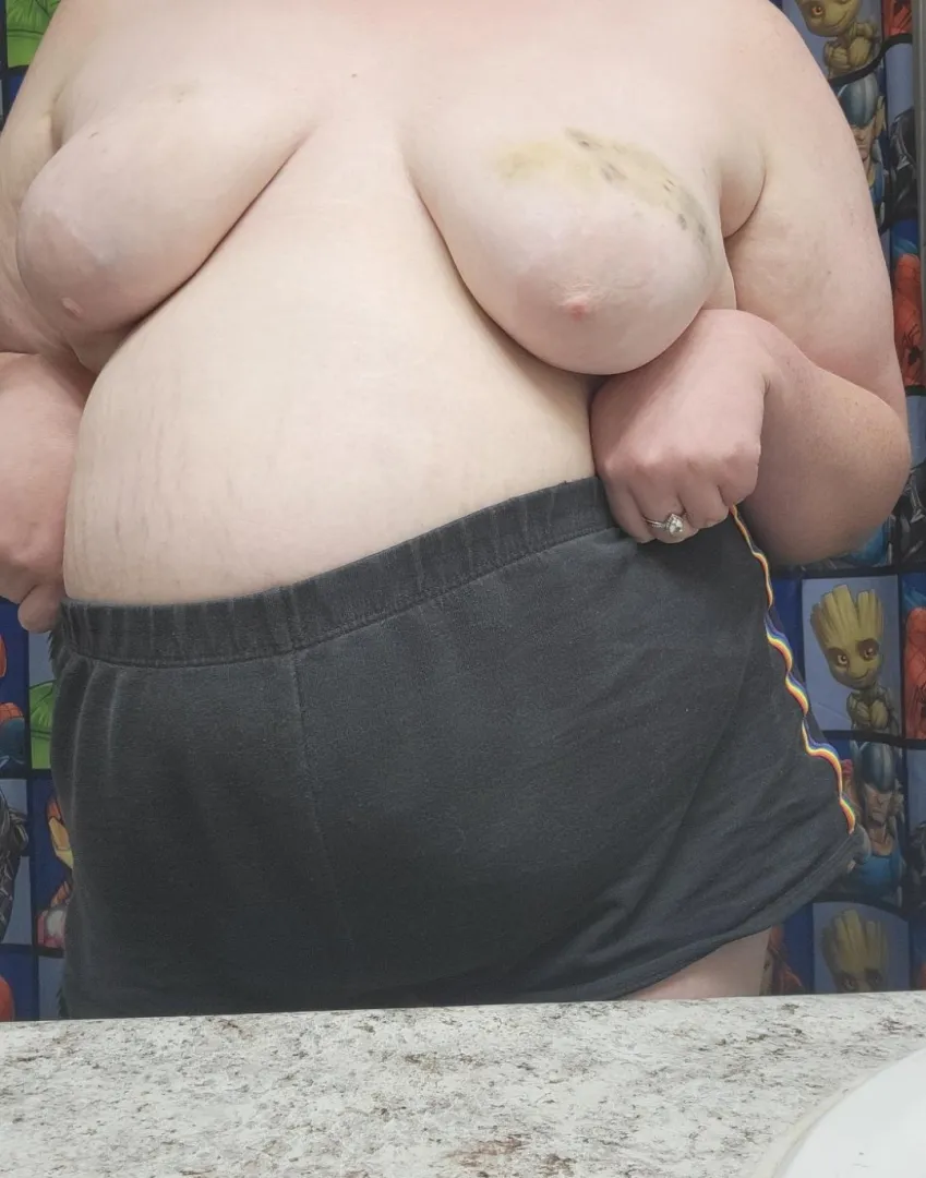 Thinking maybe I should be a brat so he'll mark my tits some more ✨️ posted by babybluepup