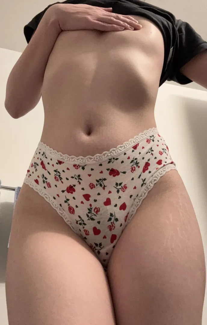 This adorable Valentine's Day panty from Victoria's Secret has been worn for 2 days, played in once, and skipped a shower during wear! Comes with polaroid and handwritten note! 60usd! posted by PetiteTyrant