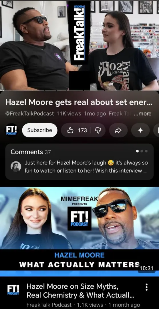 This amazing interview highlights Hazel's personality and what she loves. She's a girl who loves porn and is full of energy, but production companies have become stingy and no longer record scenes with legends likes Hazel Moore, She love challenging, a posted by Secret-Philosophy888