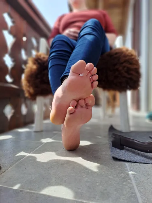 This feet are waiting for their footstool. Wanna be the one and only? ‍♂️ by ViktoriaSolea