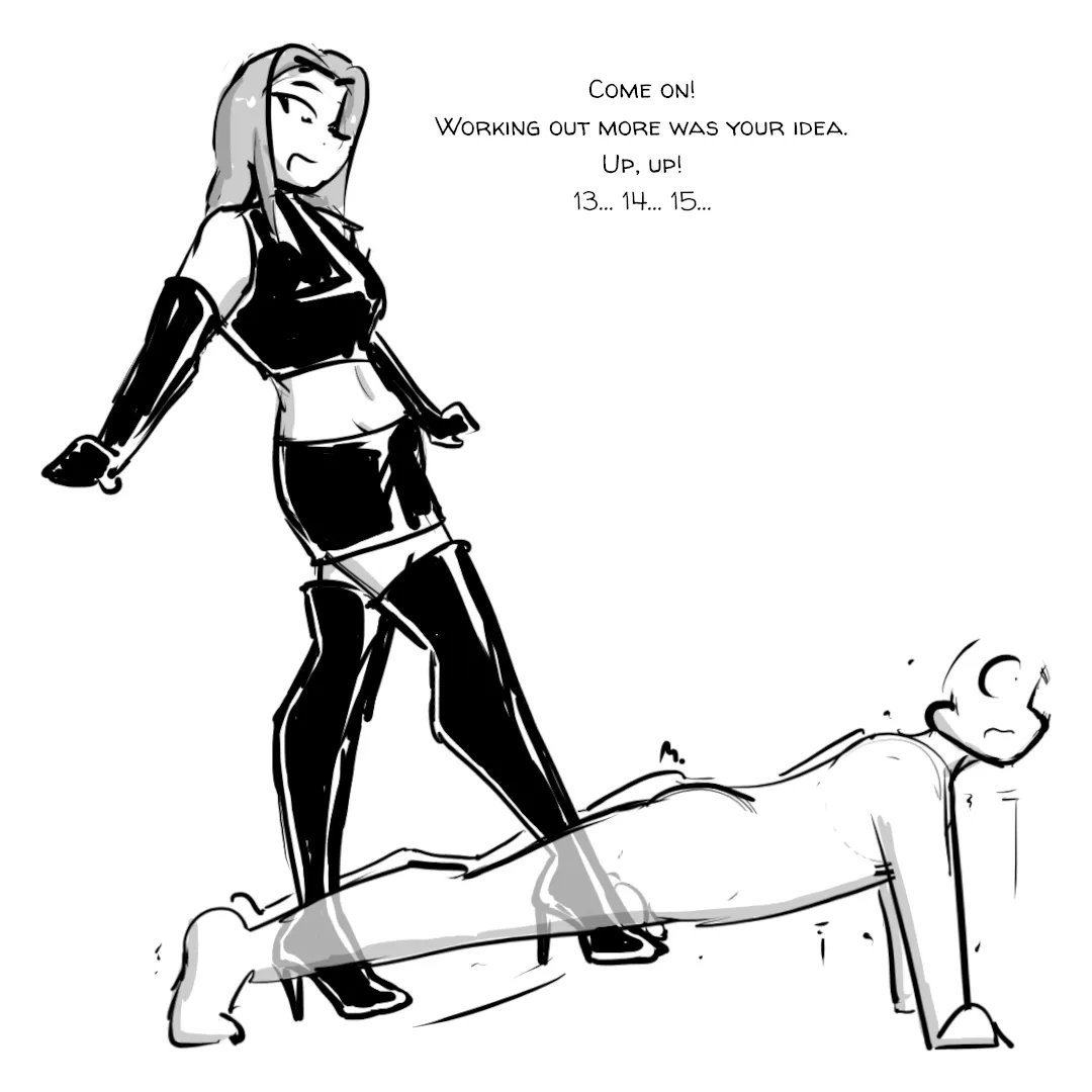 This is just warmup. Next she's going to get on his back. posted by CeleraPrime