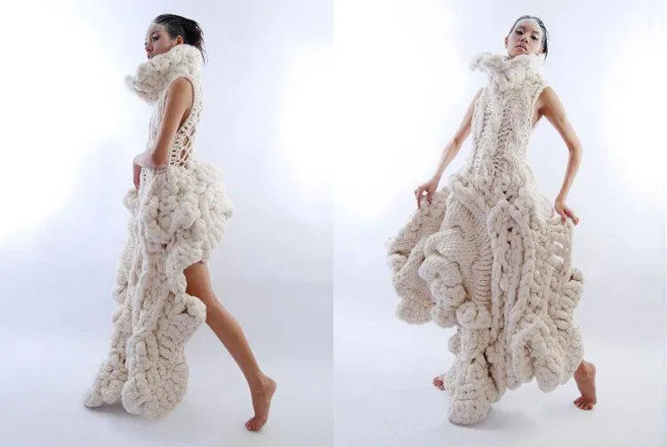 This is the very first thing I’ve knitted. Never touched knitting needles before this. What do you think? posted by cinemamama