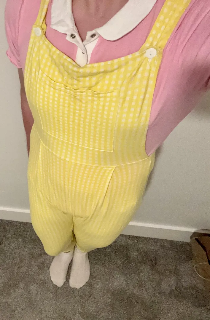 This onesie + overall combo was made for spring  posted by diapkingforaday