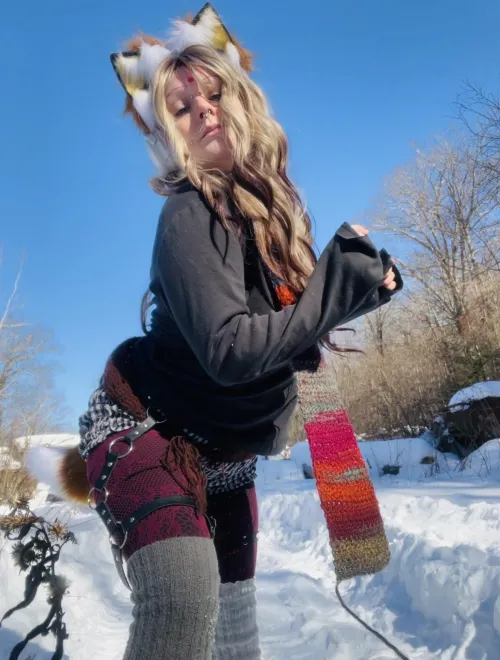 this puppy loves playing in the snow ❄️ by strawbunnimilkshake