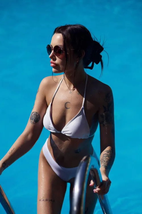 this white bikini fits me perfectly, right? by satin_curvve