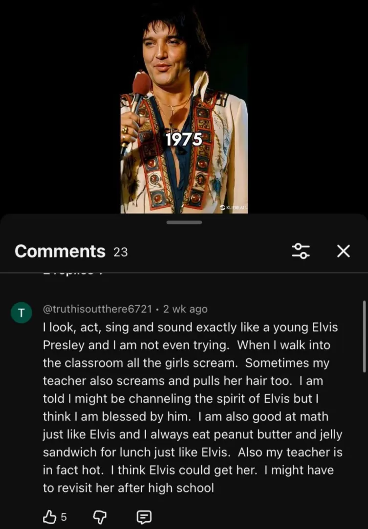 “Three things had the women flocking: Elvis, Italian, and from New York” posted by UmmmmYoureChine-