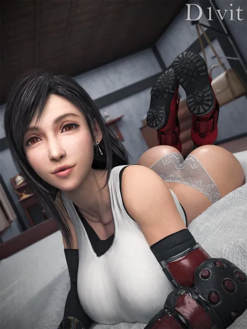 Tifa in White Lace Panty (D1vit) by Cortxna