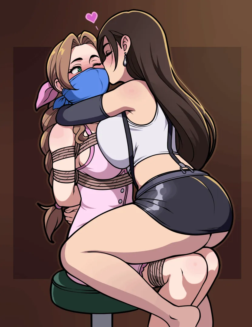 Tifa on top of Aerith (jamorbital) [Final Fantasy] posted by SiarX