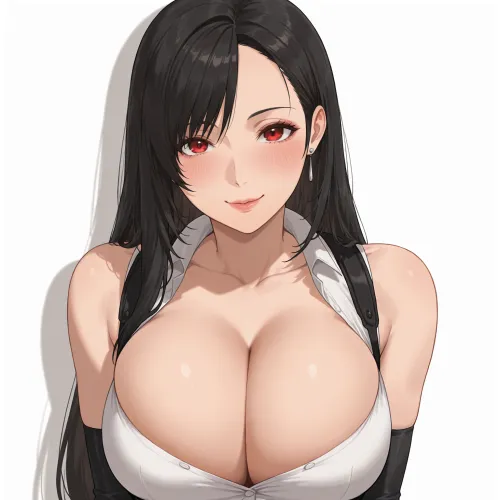 Tifa's huge breasts by OpalNemy