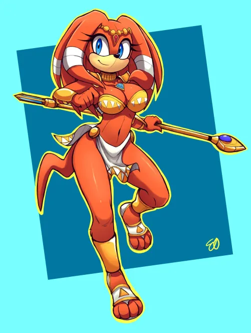 Tikal wearing Krystal from Star Fox's iconic tribal bikini armor. (SokeriKaneli) by bouncebewb