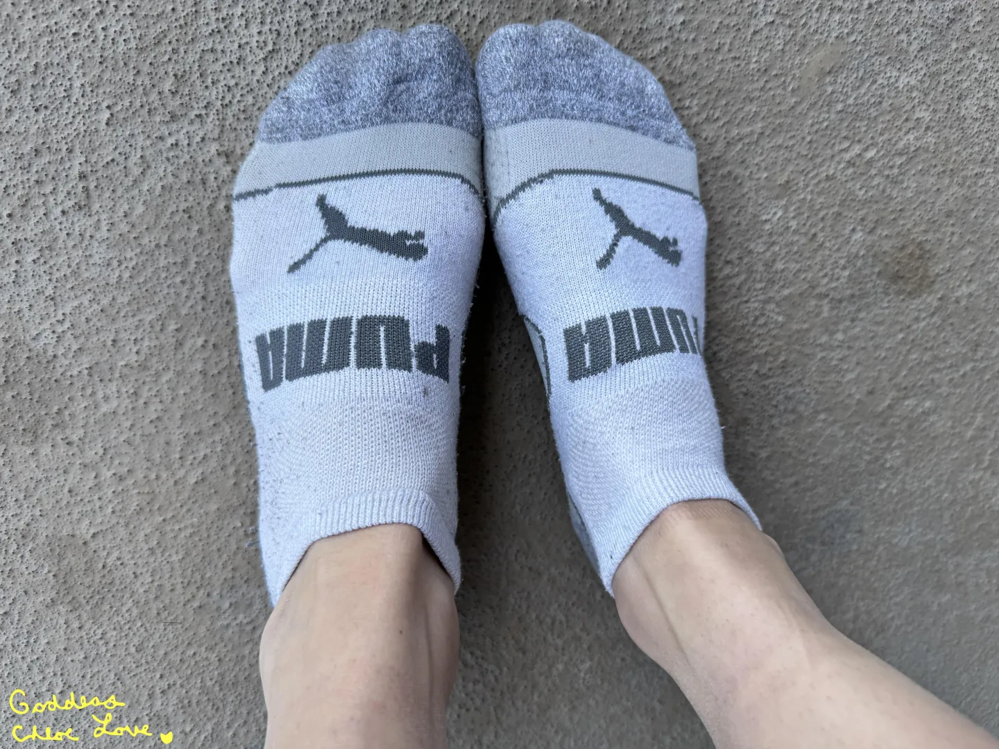 tiny puma socks. posted by Goddess_ChloeLove