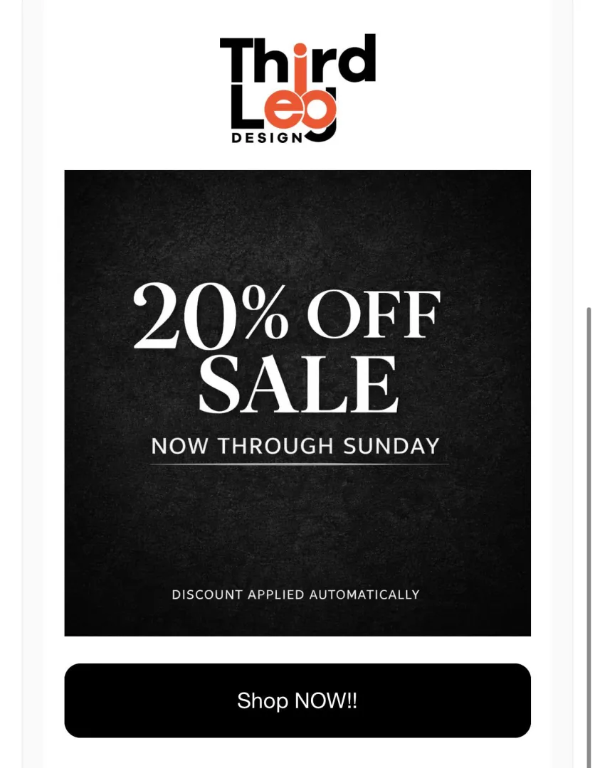 TLD email sale again since people message me when the sale ends…(I should get commission at this point…) posted by Eholcomb223