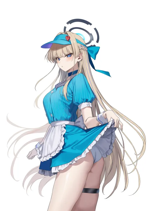 Toki waitress skirt lift (ヒディス / hidis0086) [Blue Archive] by elegantloveglimmer