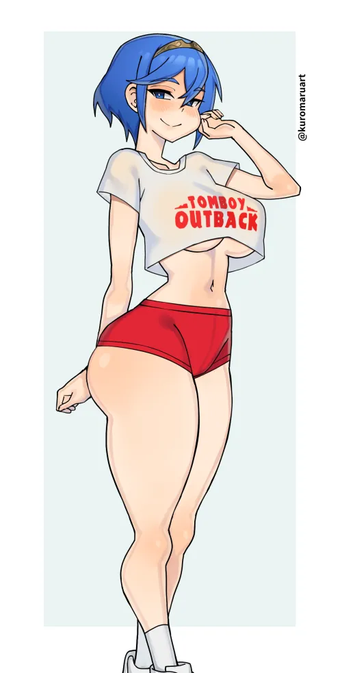 Tomboy Outback Masked Marth (kuromaruart) by Yoostink