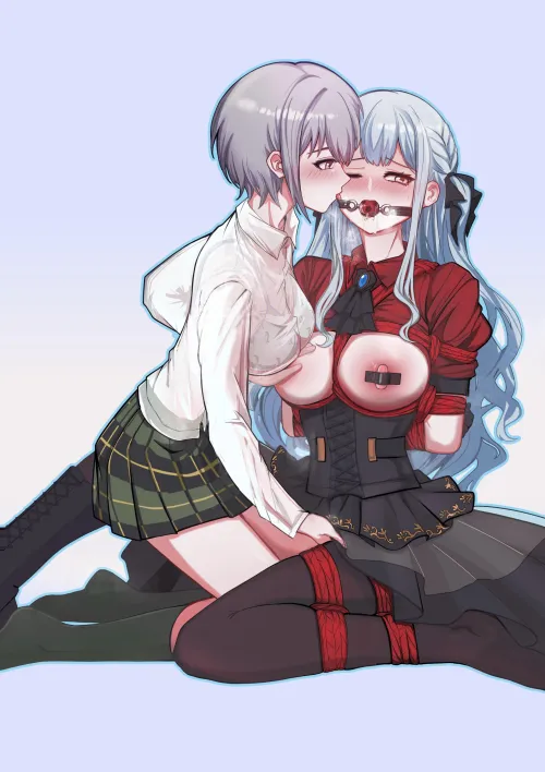 Tomori with Sakiko bound and gagged [BanG Dream!] (turtleheart5) by MartyrOfDespair