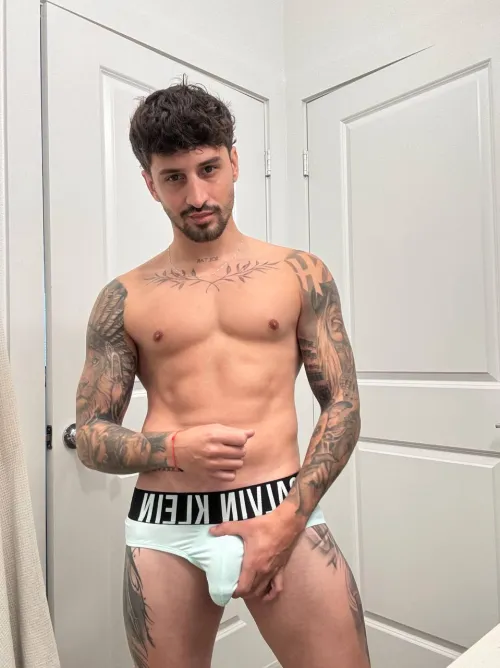 too afraid to show off my bulge BWC by SkySensitive1157