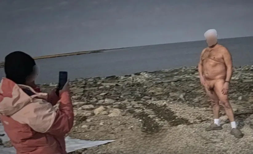 Too cold for my girlfriend but enjoys being my photographer ! by NakedlivingLovinMike