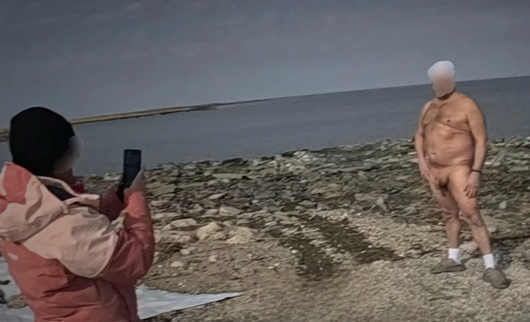 Too cold for my girlfriend but enjoys being my photographer ! posted by NakedlivingLovinMike