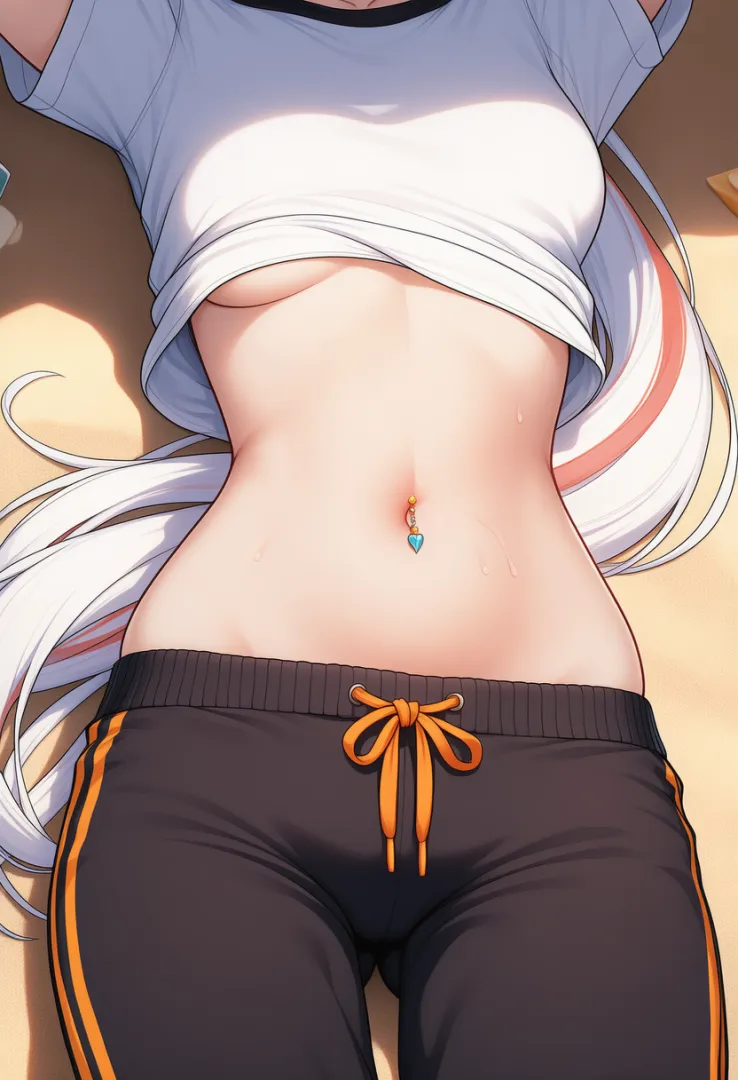 *tosses an ice cube on her stomach* posted by Rare_Mushroom_405