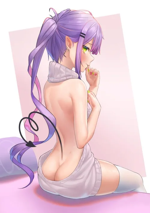 Towa in virgin killer sweater by Sillilly24