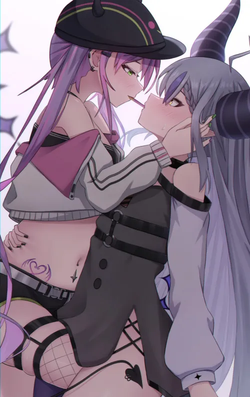 Towa & Laplus Pocky [Hololive] by Silent_Steak_9540