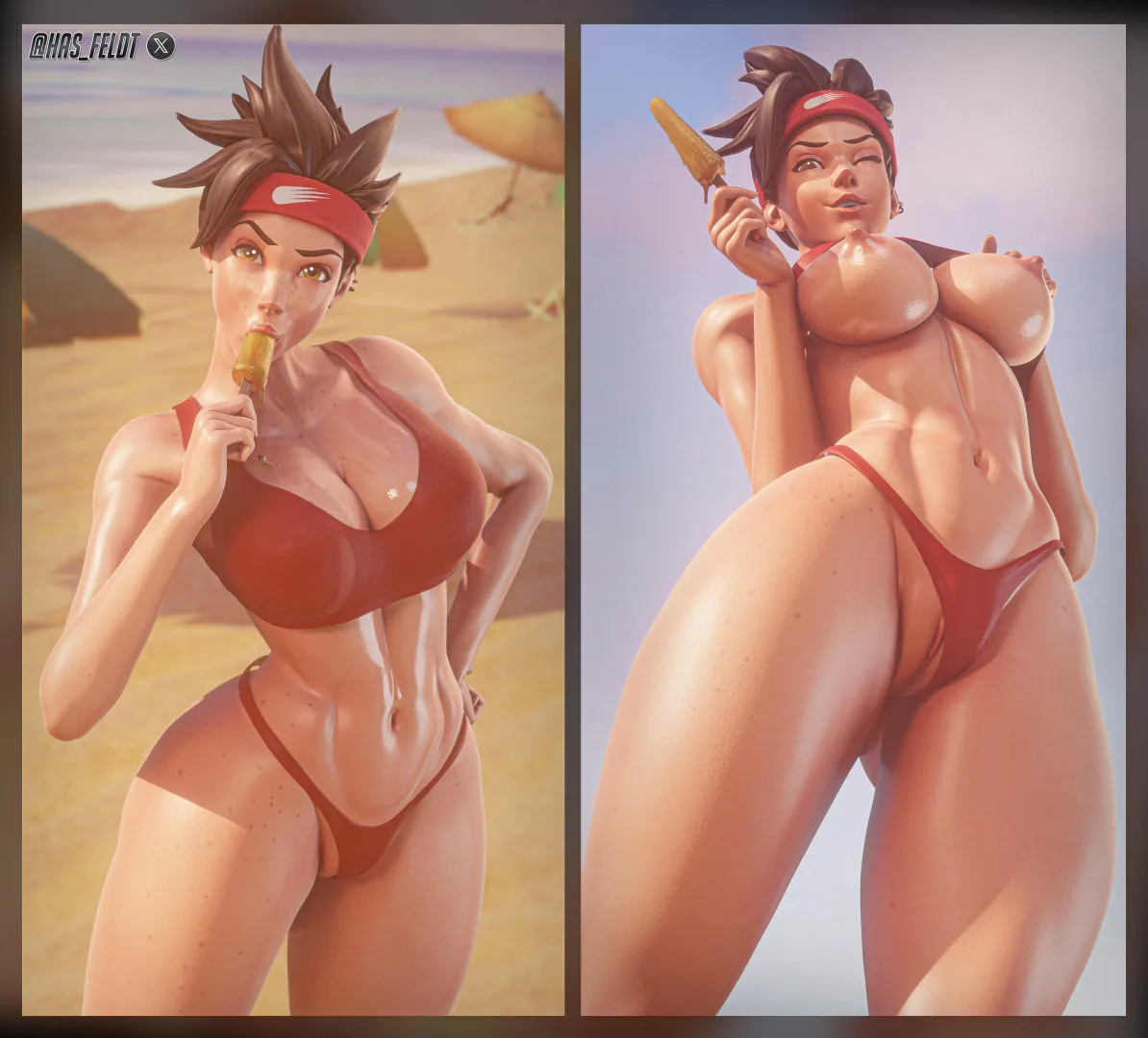 Tracer at the Beach (Has_Feldt) posted by __X69X__
