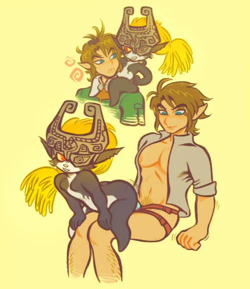 trans Link x Midna [OC] by dunyunrings