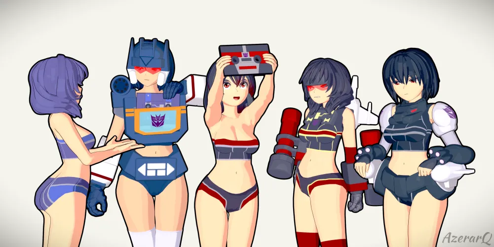 [Transformers] Soundwave and her minions (AzerarQ) by AzerarQ