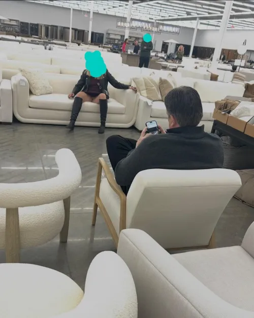 Tried a little flashing while furniture shopping…. by flashingfun