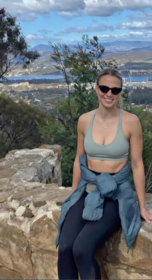 Tried my new sports bra out on the trail  by littlelanababy