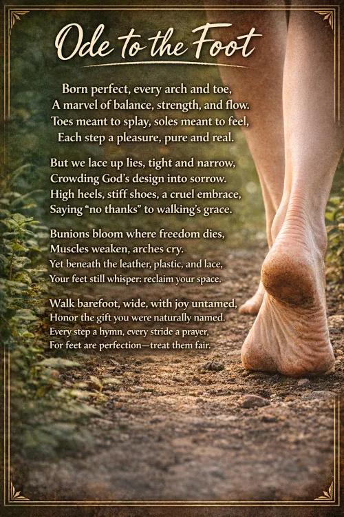 True foot deformities are very rare, Ode to the Foot. by Fast-Bat-9886