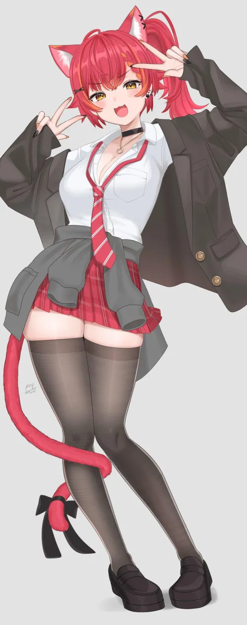 Tsuna Nekota [VSPO] by WoolsonDaSheep