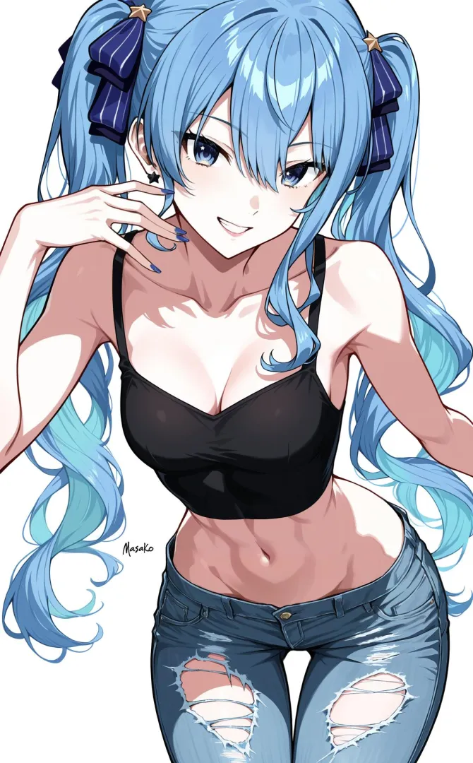 Twintailed Suisei [Hololve] posted by WoolsonDaSheep