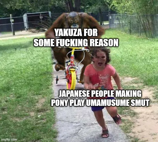 Umamusume creators made a cautionary statement for people to stop making smut out of race horses because Yakuza were getting pissed over horse betting being disrespected. posted by MaetelofLaMetal