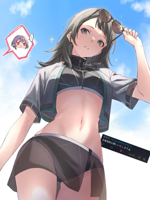 Umiri on the beach [BanG Dream!] (Kanade_3344) by MartyrOfDespair