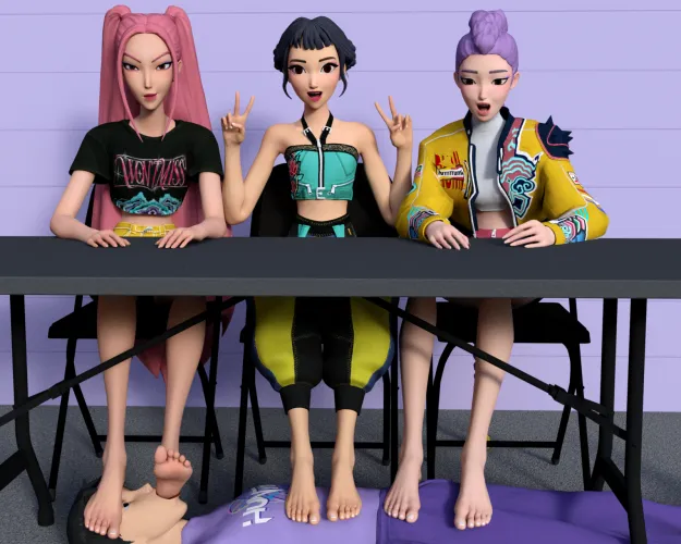 Under Huntrix Feet “Happy Fans, Happy Honmoon” (SoleMann) [Kpop Demon Hunters] by SoleMann_