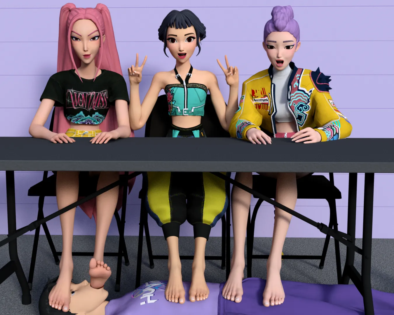 Under Huntrix Feet “Happy Fans, Happy Honmoon” (SoleMann) [Kpop Demon Hunters] posted by SoleMann_